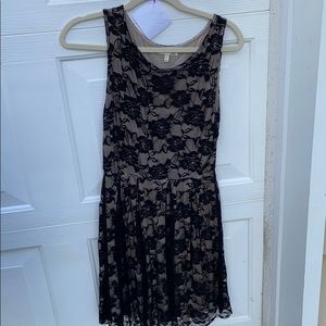 Lace Overlay Tank Dress